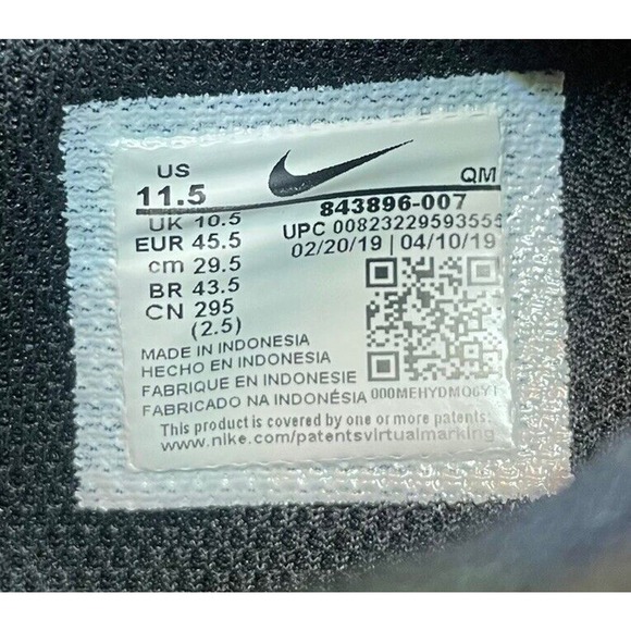 NIKE SB Check Skateboarding Dunk Shoes Black Gray Mens Size 11.5 Fast Shipping - Picture 11 of 12